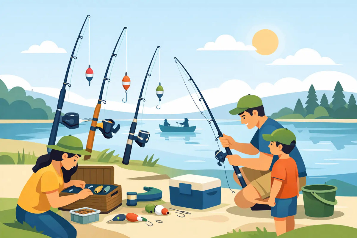 How to Set Up Rods for Family Fishing Right