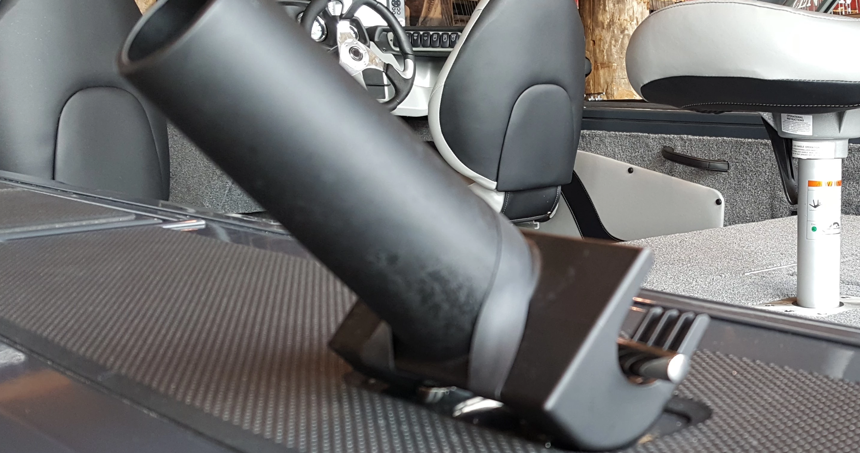 Lunker Trail Fishing Rod Holder - Black Boat